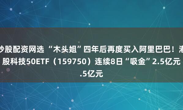 炒股配资网选 “木头姐”四年后再度买入阿里巴巴！港股科技50ETF（159750）连续8日“吸金”2.5亿元
