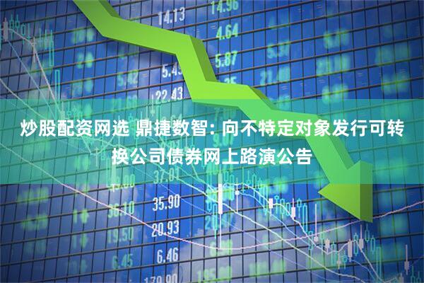 炒股配资网选 鼎捷数智: 向不特定对象发行可转换公司债券网上路演公告